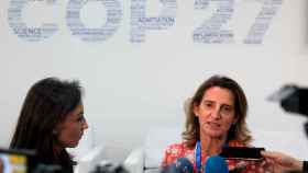 La vicepresidenta tercera y ministra para la Transición Ecológica, Teresa Ribera, en la COP27