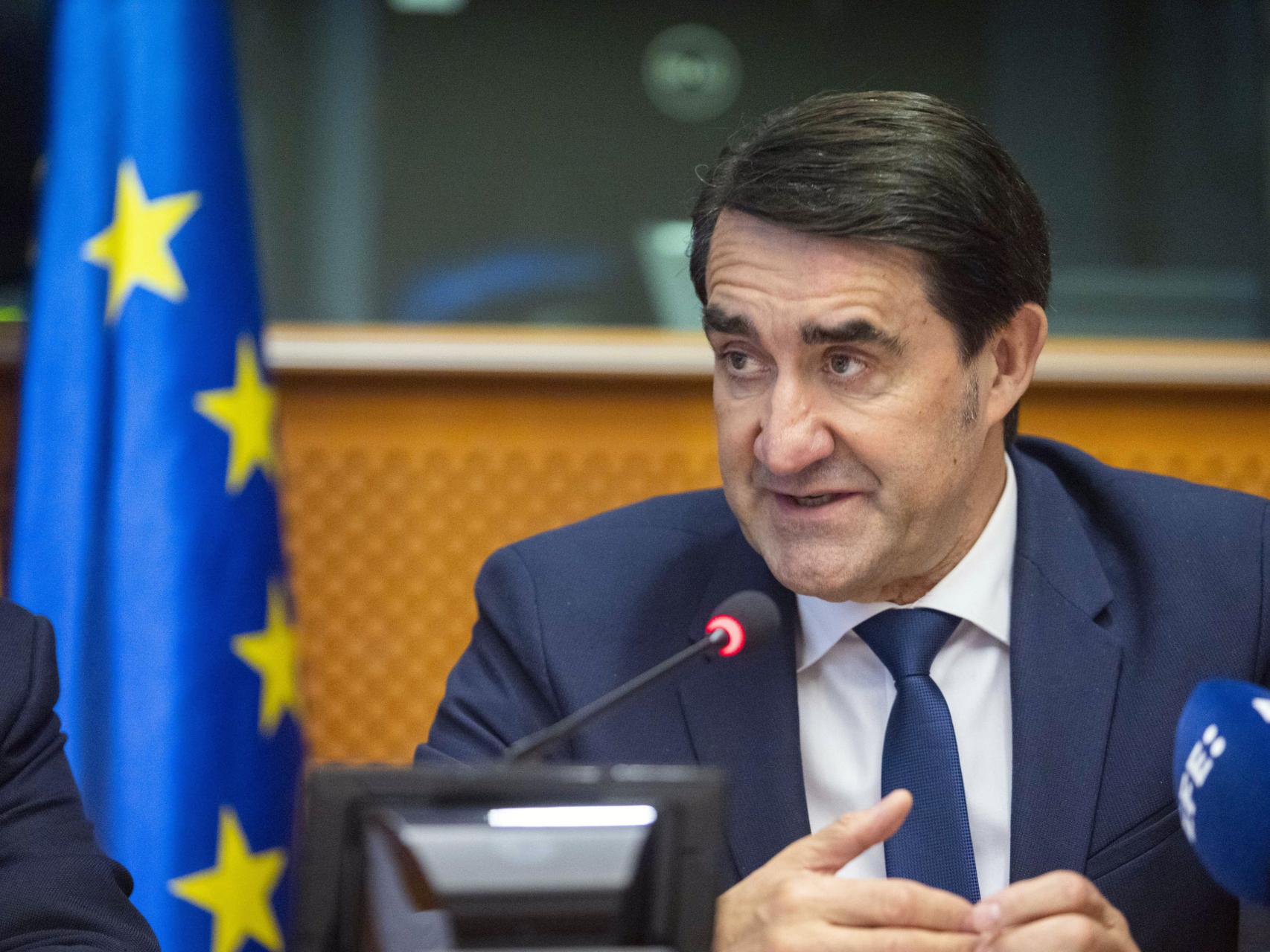 El consejero de Medio Ambiente, Juan Carlos Suárez-Quiñones, durante su intervención en Bruselas este miércoles.