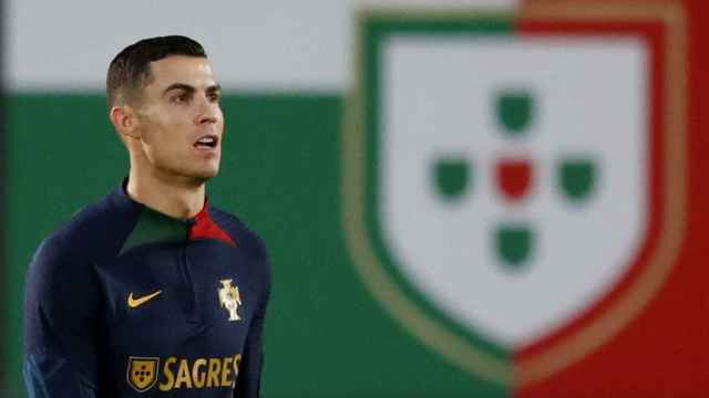 Cristiano Ronaldo, durante un entrenamiento con Portugal