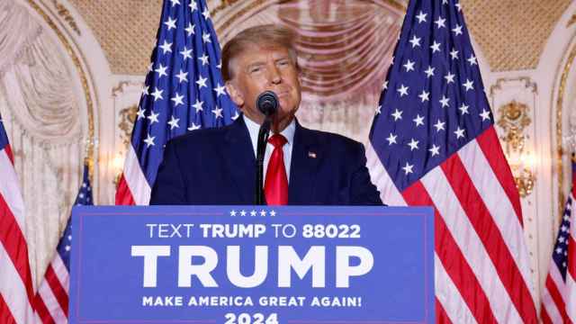 Donald Trump durante el anuncio de su candidatura en su residencia de Mar-a-Lago, en Florida.