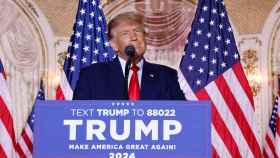 Donald Trump durante el anuncio de su candidatura en su residencia de Mar-a-Lago, en Florida.