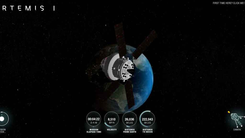 La web de la NASA para seguir la misión Artemis I
