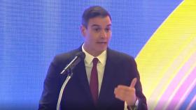 Pedro Sánchez este jueves en un acto de la Fundación Corea y Casa Asia.