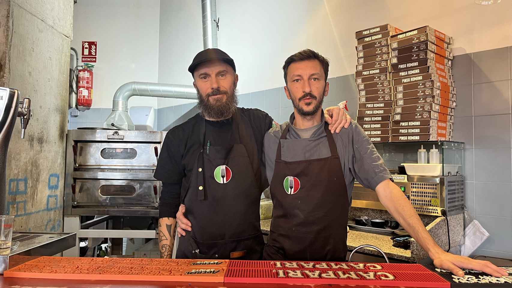 Luca y Fabrizio han exportado las pinsas a Madrid.