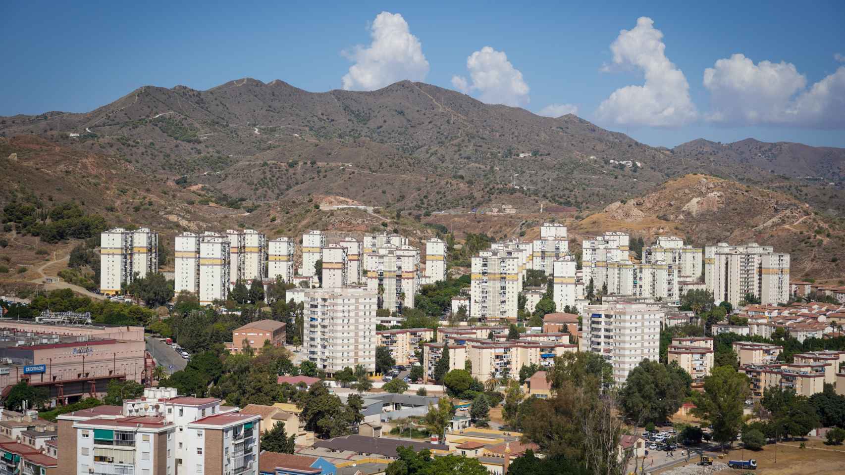 Vista del barrio malagueño de La Palma.