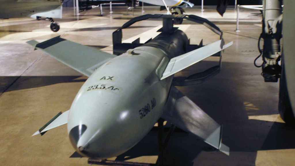 Bomba Fritz X expuesta en el Museo Nacional de la Fuerza Aérea de Estados Unidos.