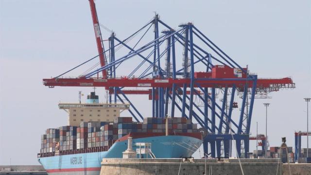 Imagen de la terminal de contenedores del puerto de Málaga.
