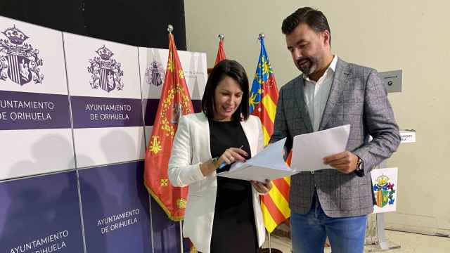 La alcaldesa socialista Carolina Gracia y su socio de Cs Jose Aix, en una imagen reciente.