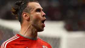 Gareth Bale, celebrando un gol con la selección de Gales en el Mundial de Qatar 2022