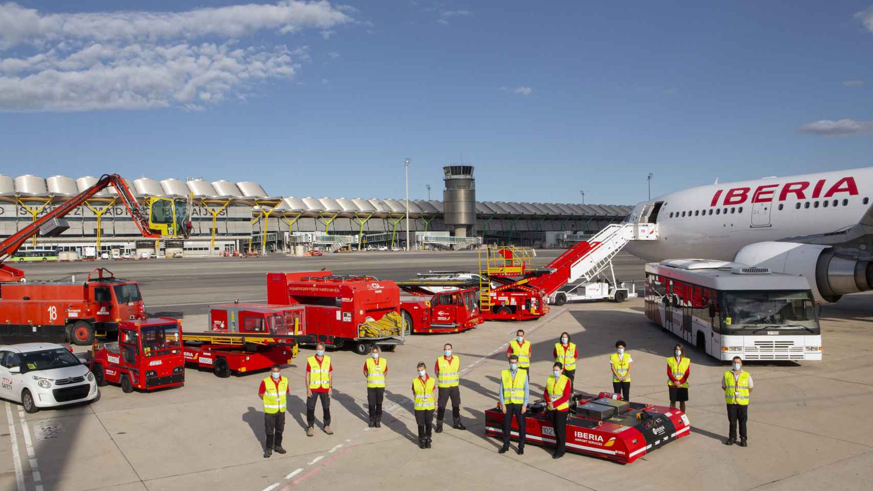 Trabajadores de Iberia Airport Services.