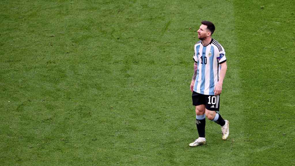Leo Messi, durante el partido entre Argentina  y Arabia Saudí
