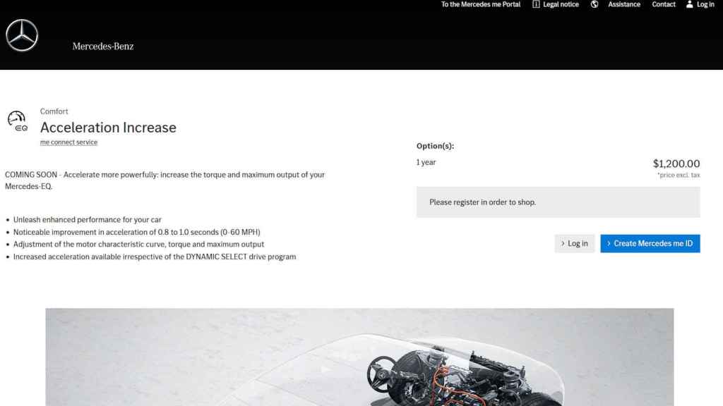 La página de Mercedes-Benz permitirá comprar más potencia para el coche