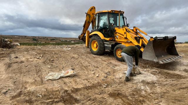 Obras en la escombrera de Gálvez (Toledo).