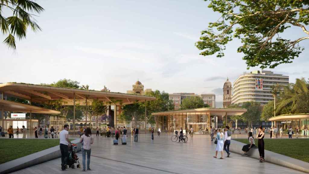 Diseño proyectado para la nueva Plaza de la Marina de Málaga.