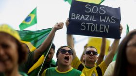 Seguidores de Bolsonaro protestan en Río de Janeiro el pasado 6 de noviembre por la victoria de Lula.