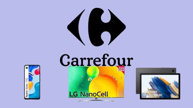 Fotomontaje con los productos de Carrefour.