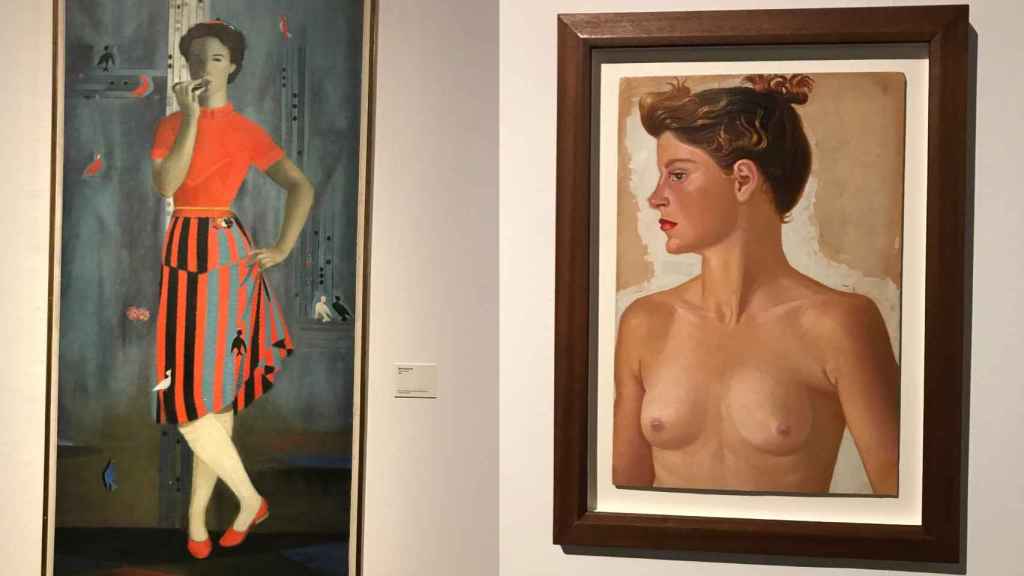 A la izda. 'María Dolores', cuadro de Delhi Tejero (1964). A la dcha. 'Mujer rubia', de Maruja Mallo (1940-1944).