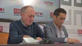 Faustino Temprano junto a Vicente Andrés durante la valoración de los presupuestos de la Junta