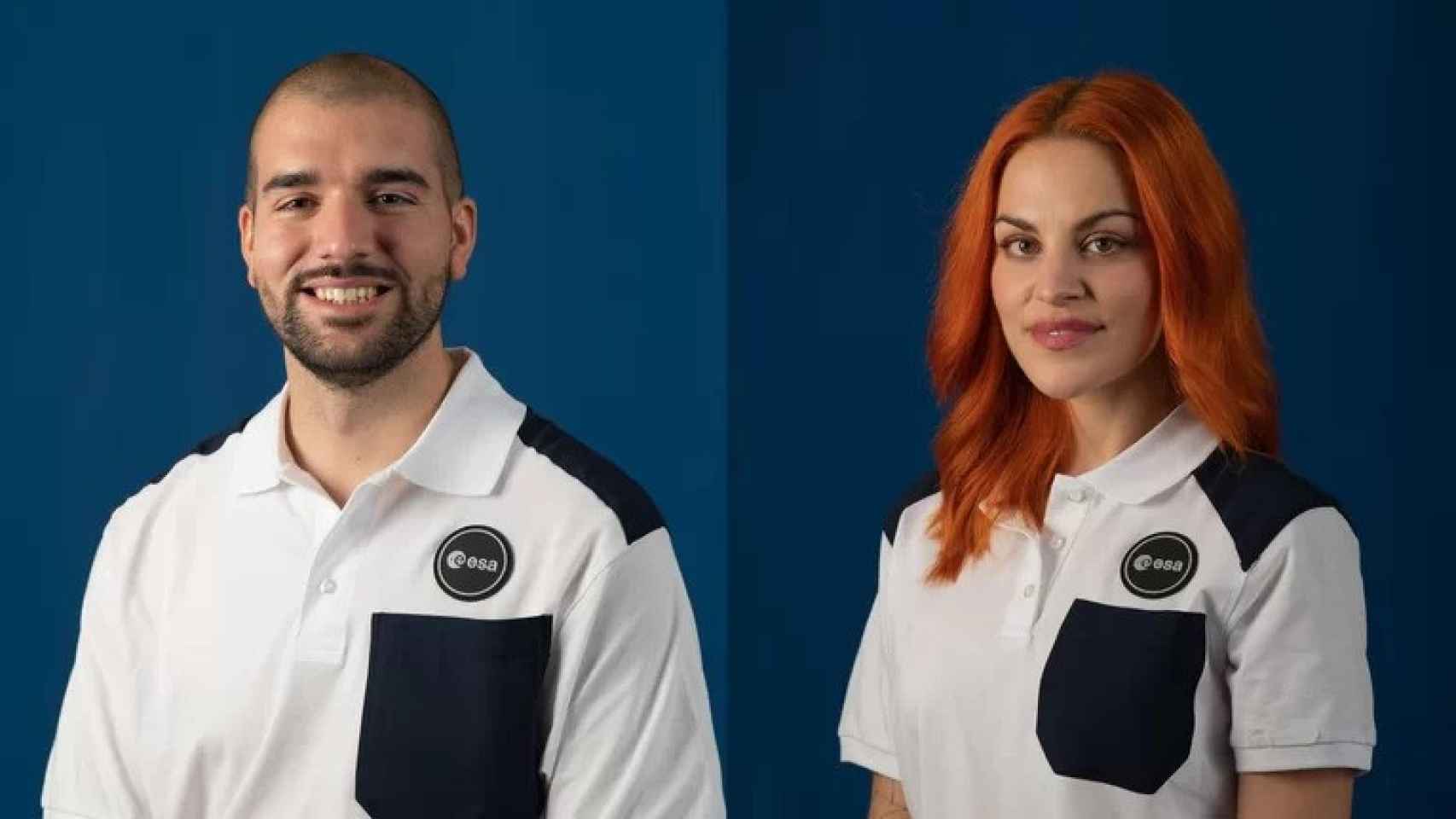 Pablo Álvarez y Sara García, los nuevos astronautas españoles de la ESA.