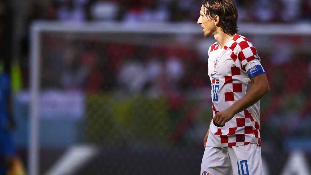 Luka Modric, con la selección de Croacia en el Mundial de Qatar 2022