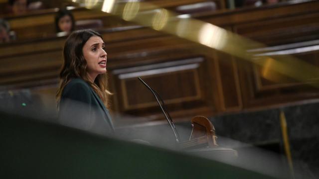 La ministra de Igualdad, Irene Montero, este miércoles en el Congreso de los Diputados.