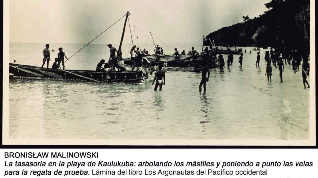 Bronislaw Malinowski: 'La tasasoria en la playa de Kaulukuba', 1915-16. LSE Library