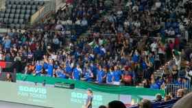 La afición italiana en el Fase Final de la Copa Davis de Málaga