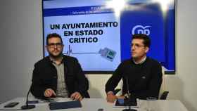 El portavoz y viceportavoz del PP en la capital, Víctor López de la Parte y David Ángel Hernández
