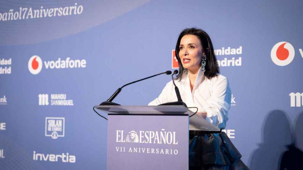 Cruz Sánchez de Lara durante una intervención de El Español.