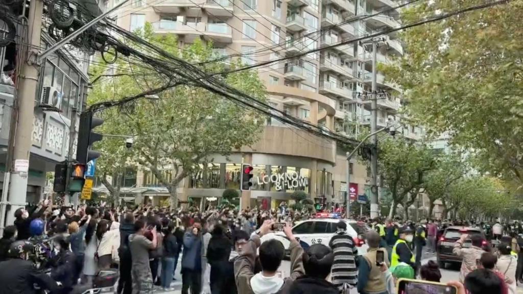 Protests in Shanghai.