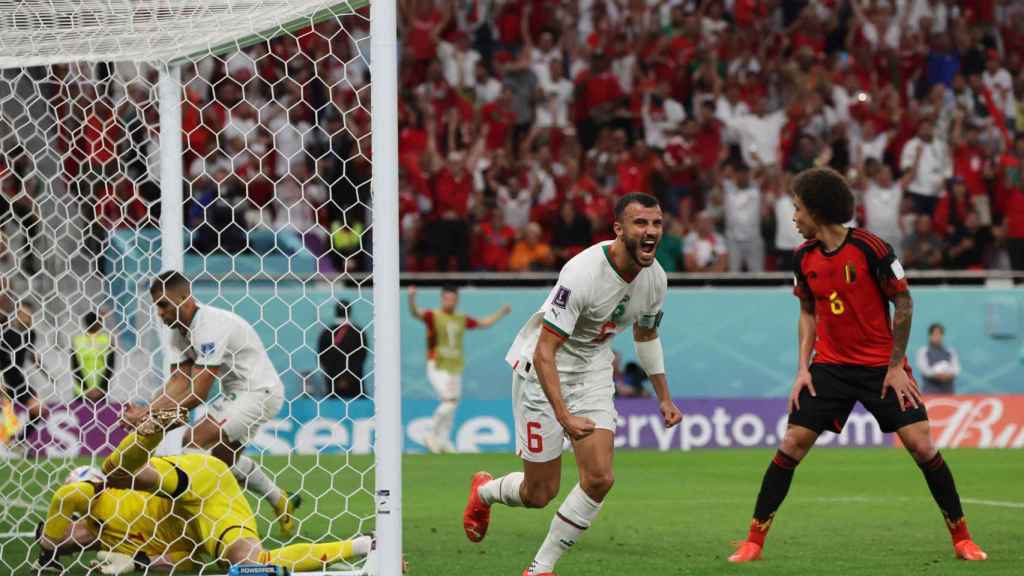 Courtois, tras encajar el gol de Marruecos en el Mundial de Qatar 2022