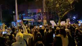 Manifestantes en Shanghai pidien la dimisión de Xi Jinping por las duras medidas contra la coivd.