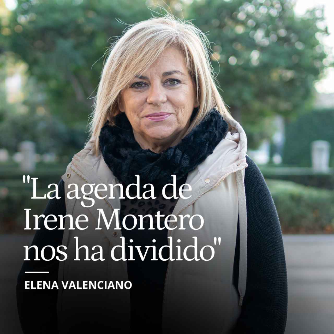Elena Valenciano: "La agenda de Irene Montero nos ha dividido y eso es un desastre para las mujeres"