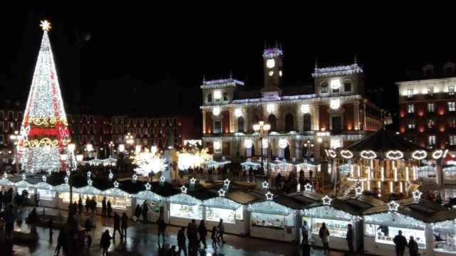 Plaza Mayor de Valladolid iluminada