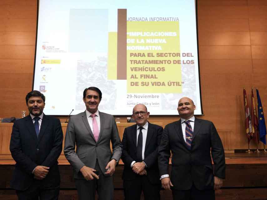 El consejero de Medio Ambiente, Juan Carlos Suárez-Quiñones, durante su participación en unas jornadas en Valladolid este martes.