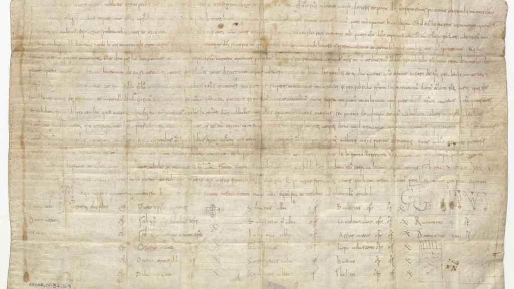 Documento falsificado 'OSUNA CP.37, D.9' en el siglo XII por los monjes de San Pedro de Cardeña. Foto: CSIC