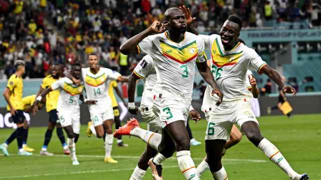 Kalidou Koulibaly, celebrando su gol con la selección de Senegal en el Mundial de Qatar 2022