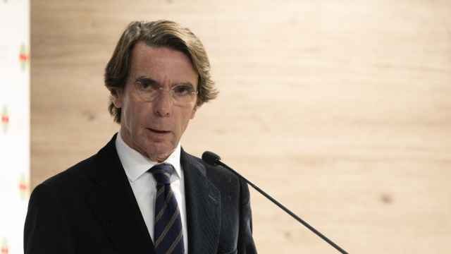 El expresidente del Gobierno José María Aznar, este martes en la Universidad CEU San Pablo.