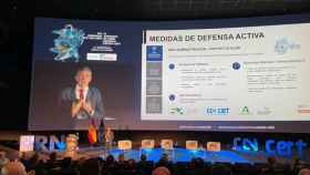 La presentación del ciberescudo malagueño en Madrid.