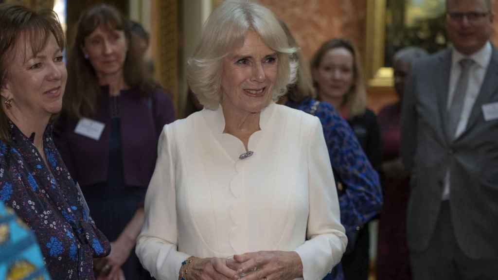 La reina Camilla en Buckingham.