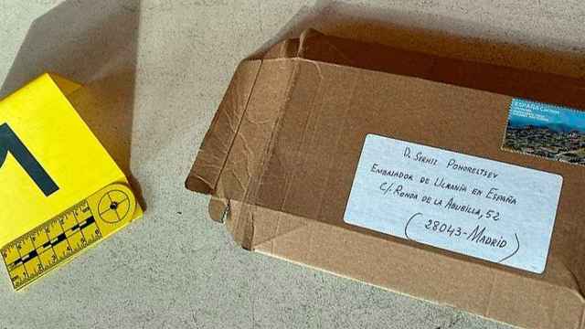 La carta bomba enviada a la embajada de Ucrania en Madrid.