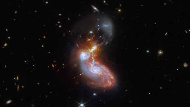 Dos galaxias en pleno proceso de formación.