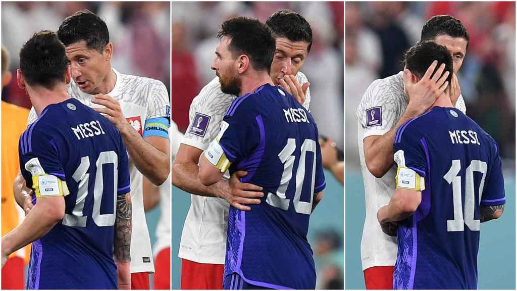 La escena entre Messi y Lewandowski en el Mundial de Qatar