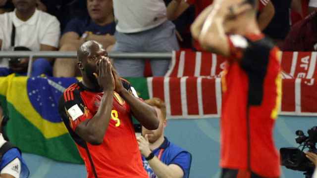 Romelu Lukaku se lamenta de una ocasión fallada en el Mundial