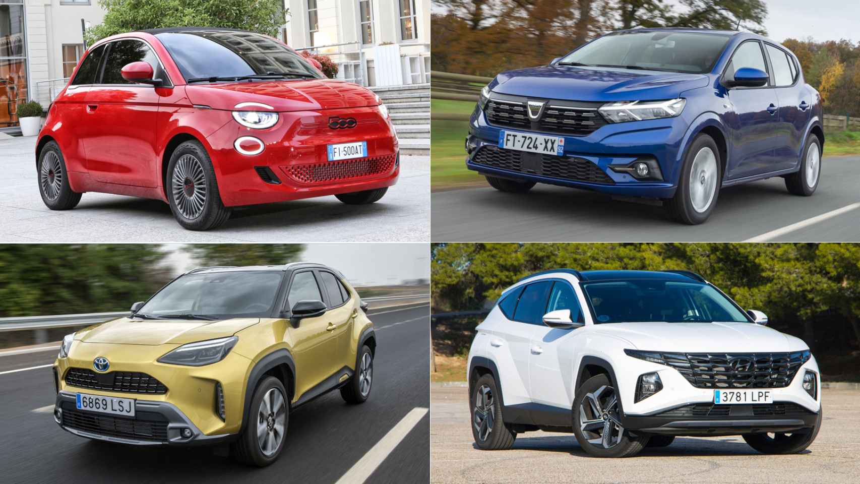 Fiat 500, Toyota Yaris Cross, Dacia Sandero… ¿qué ofertas tienen los coches más vendidos?
