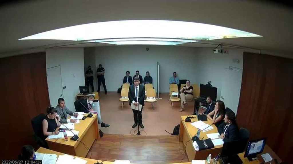 El anestesista José G. V., el 27 de junio, durante su declaración en el Juzgado de Instrucción número 3 de Cartagena por la muerte de Sara Gómez tras someterse a una lipoescultura.