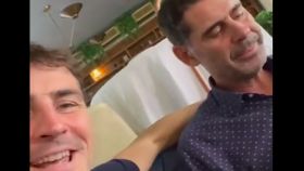 Casillas y Fernando Hierro en el polémico vídeo.