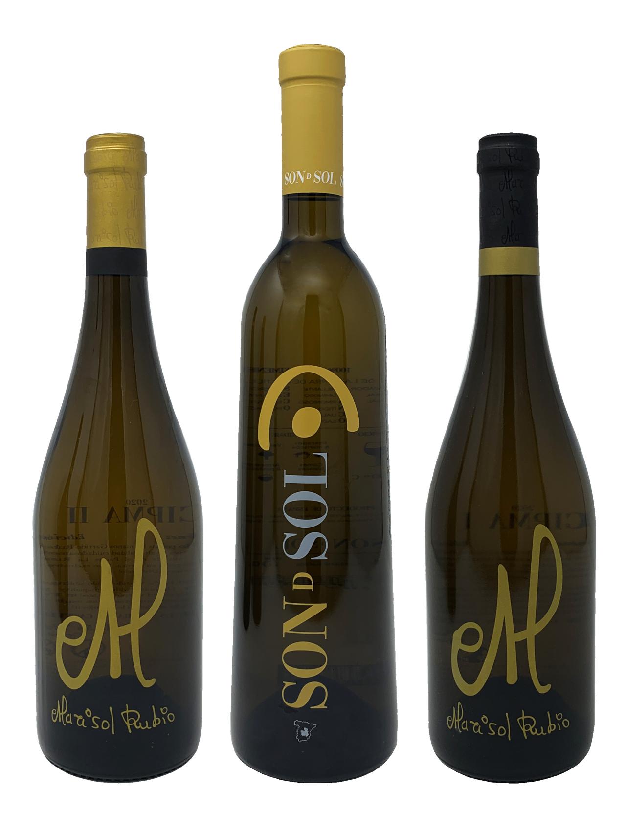 Los tres vinos.