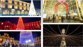 Alumbrado navideño de diferentes capitales de Castilla y León