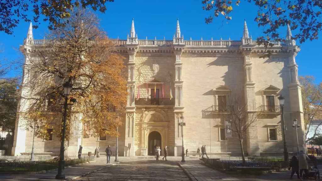 Fachada del Palacio de Santa Cruz, en Valladolid.